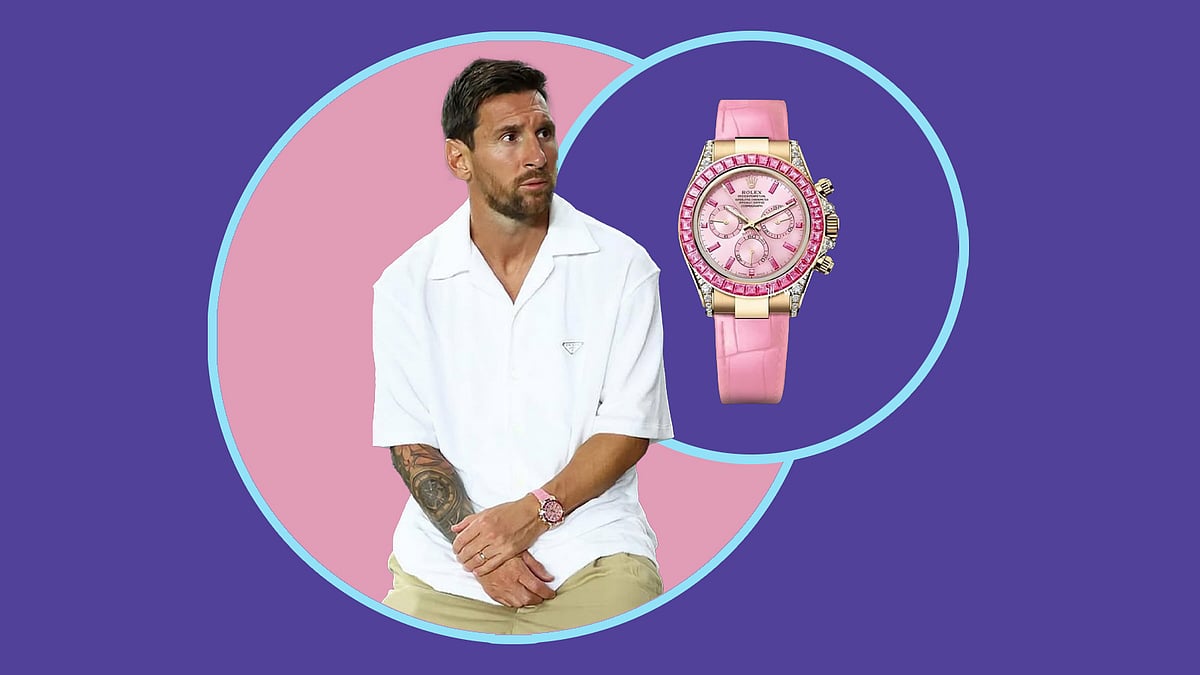 ম্যাচ ছাপিয়ে আলোচনায় মেসির বাঁ হাতের গোলাপি ঘড়ি