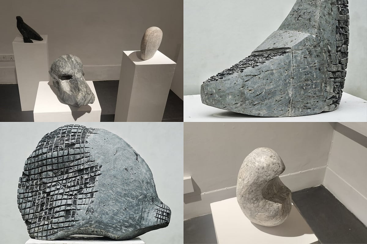 শিল্পী ময়নুল ইসলাম পলের পাথরের ভাস্কর্য