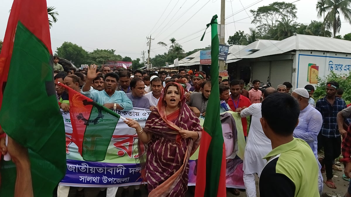 গণ অভূত্থান দিবস উপলক্ষে ফরিদপুরের সালথা বিএনপির আয়োজনে পথসভা ও বিজয় মিছিলে প্রধান অতিথি হিসেবে যোগ দেন দলের কেন্দ্রীয় কমিটির সাংগঠনিক সম্পাদক শামা ওবায়েদ। মঙ্গলবার বিকেলে সালথার বাইপাস সড়কে