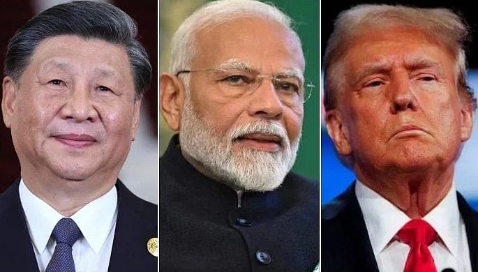 সি চিনপিং, নরেন্দ্র মোদি ও ডোনাল্ড ট্রাম্প