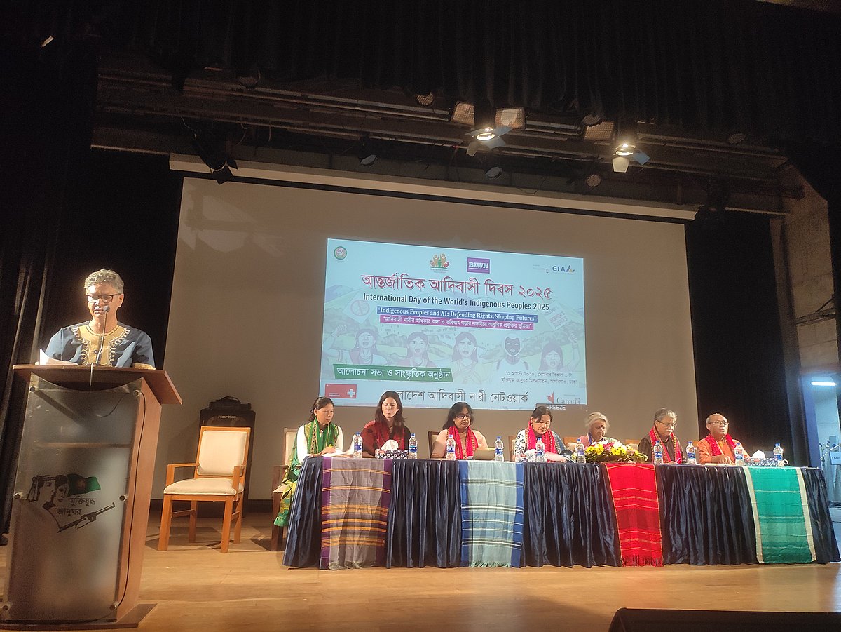 ‘আদিবাসী নারীর অধিকার রক্ষা ও ভবিষ্যৎ গড়ার লড়াইয়ে আধুনিক প্রযুক্তির ভূমিকা’ শীর্ষক আলোচনা সভার আয়োজন করে বাংলাদেশ আদিবাসী নারী নেটওয়ার্ক