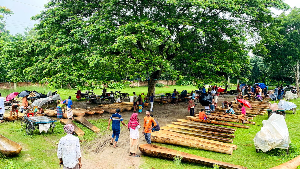 প্রতি সপ্তাহের শুক্র ও সোমবার বসে তালের ডোঙার হাট। সম্প্রতি তোলা