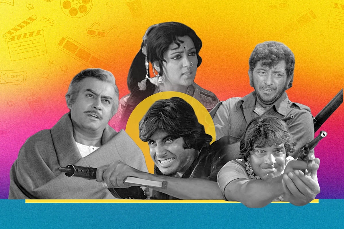 ‘শোলে’র মুক্তির ৫০ বছর পূর্ণ হচ্ছে আজ। কোলাজ