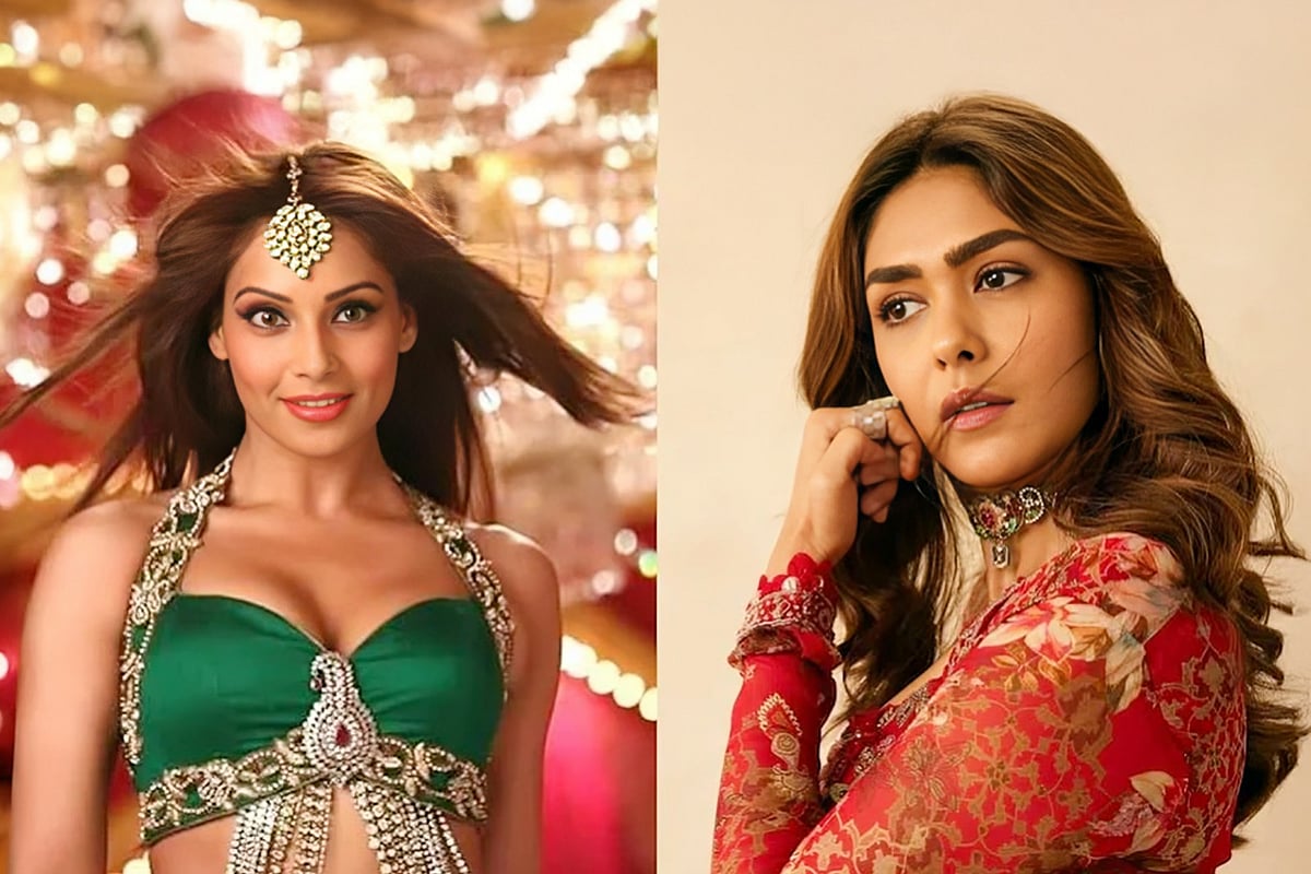 বিপাশা বসু ও ম্রুণাল ঠাকুর। কোলাজ