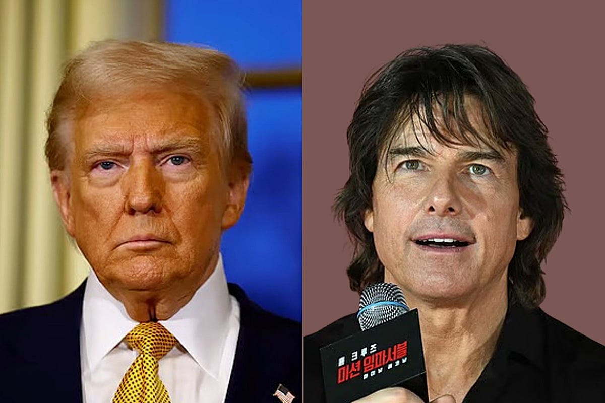 ডোনাল্ড ট্রাম্প ও টম ক্রুজ। কোলাজ