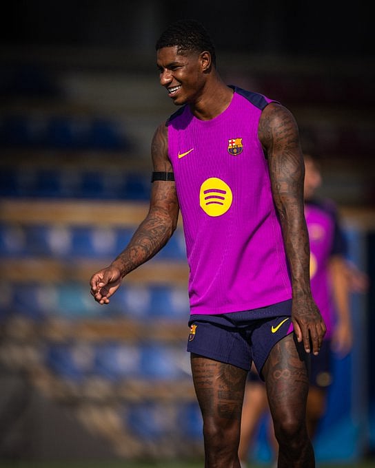 বার্সেলোনার অনুশীলনে মার্কাস রাশফোর্ড