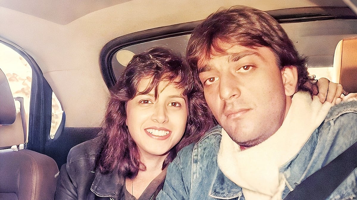 রিচা ও সঞ্জয় দত্ত। ফেসবুক থেকে