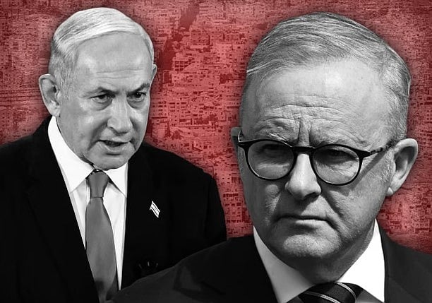 ইসরায়েলের প্রধানমন্ত্রী বেনিয়ামিন নেতানিয়াহু ও অস্ট্রেলিয়ার প্রধানমন্ত্রী অ্যান্থনি আলবানিজ