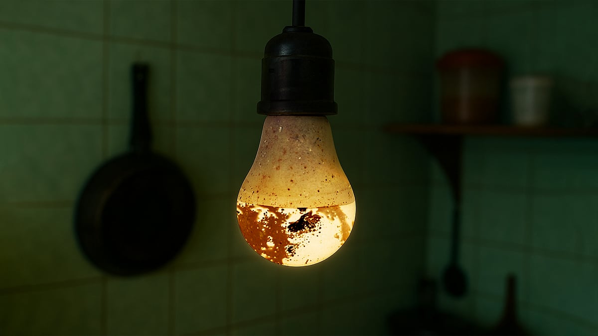 রান্নার সময় তেল থেকে ক্ষুদ্র ফোঁটা বা অ্যারোসল বাতাসে ছড়িয়ে পড়ে আর এসব ধুলার সঙ্গে মিশে বাল্বে আটকে যায়