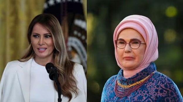 মেলানিয়া ট্রাম্প ও এমিনে এরদোয়ান