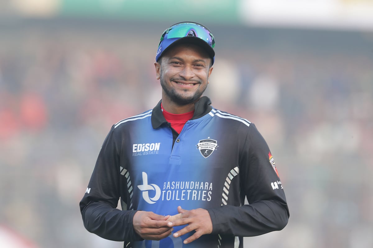 রংপুর রাইডার্সের জার্সিতে সাকিব আল হাসান