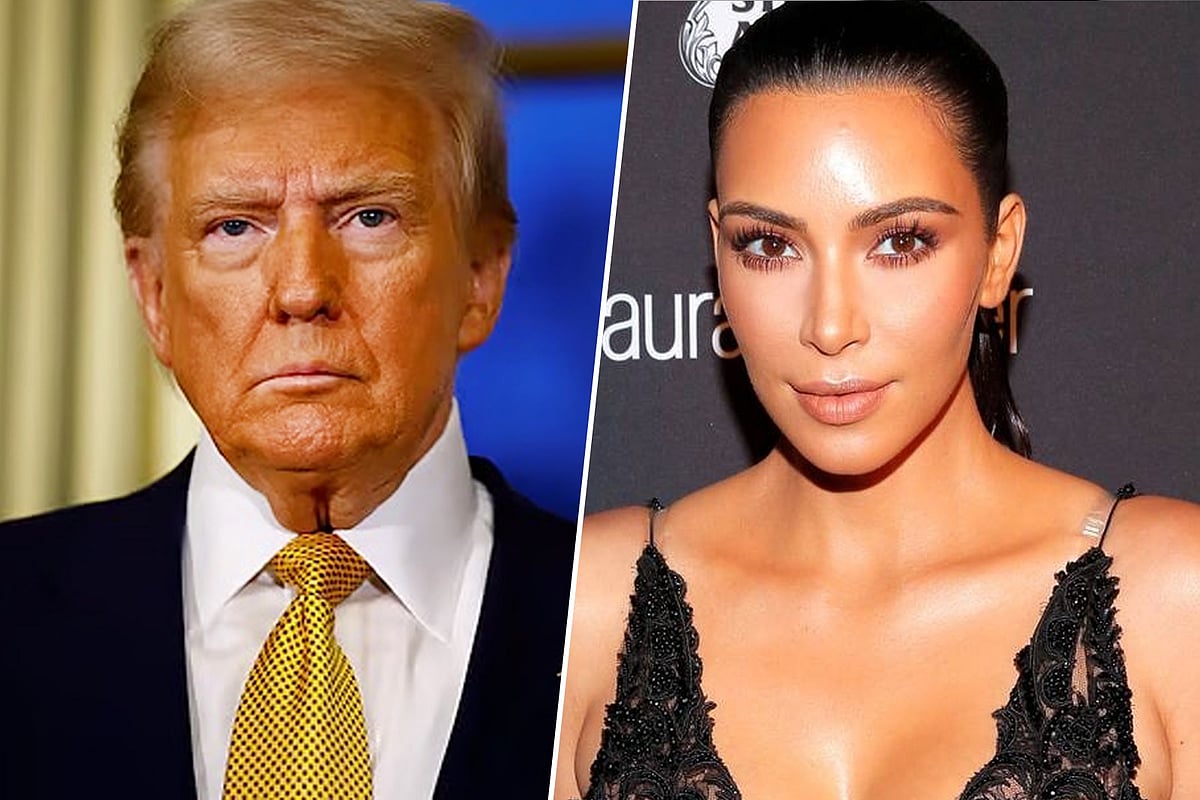 ডোনাল্ড ট্রাম্প ও কিম কার্ডাশিয়ান। কোলাজ