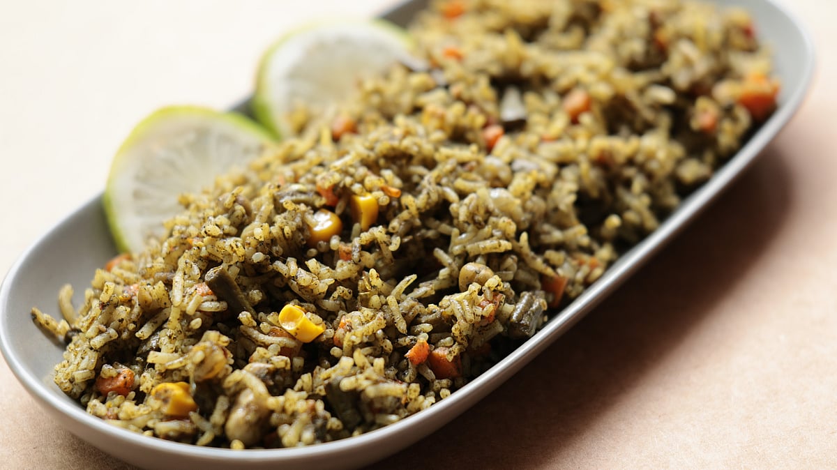 পালংশাকের ফ্রায়েড রাইস