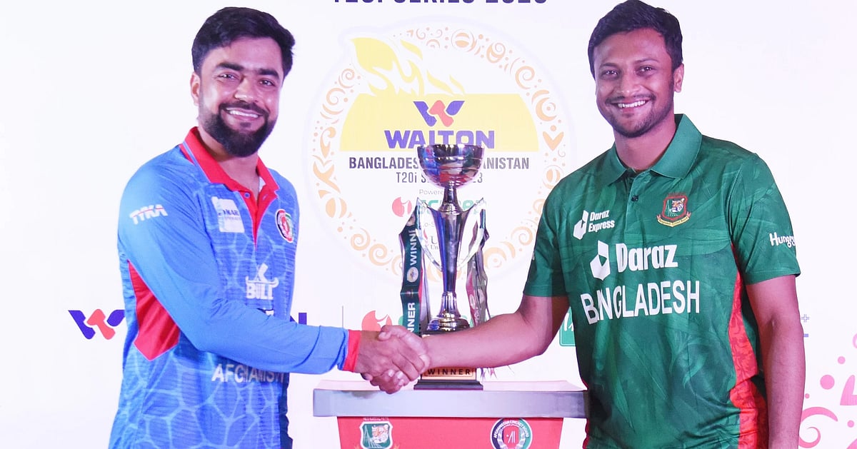 রশিদ খান ও সাকিব আল হাসান।