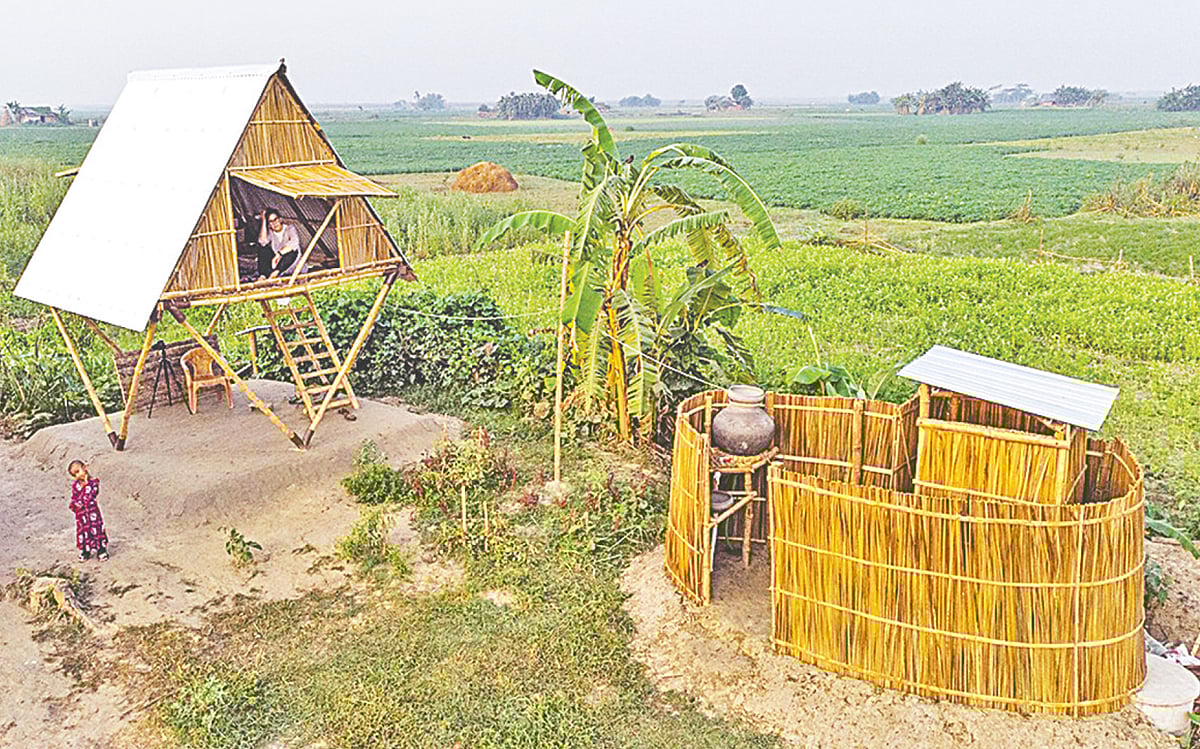 বাংলাদেশের খ্যাতিমান স্থপতি মেরিনা তাবাশ্যুম উদ্ভাবিত বিশেষ স্থাপত্যশৈলীর ‘খুদি বাড়ি’