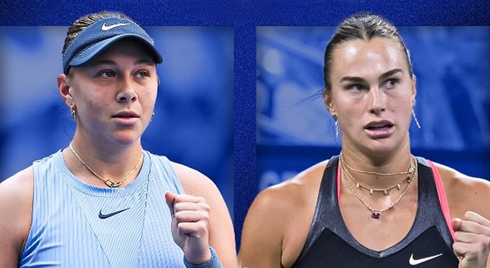 আমান্দা আনিসিমোভা (বাঁয়ে) ও আরিনা সাবালেঙ্কা