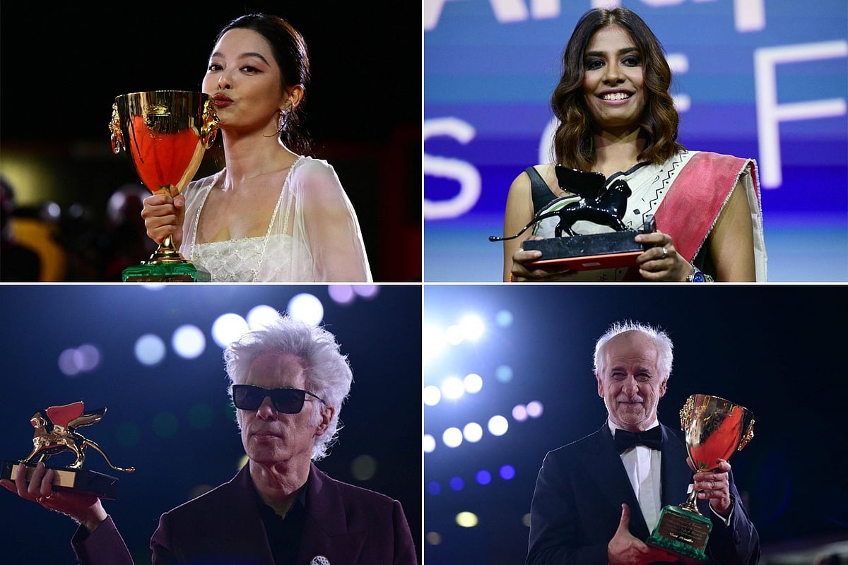ভেনিস উৎসবে পুরস্কার বিজয়ীরা। কোলাজ