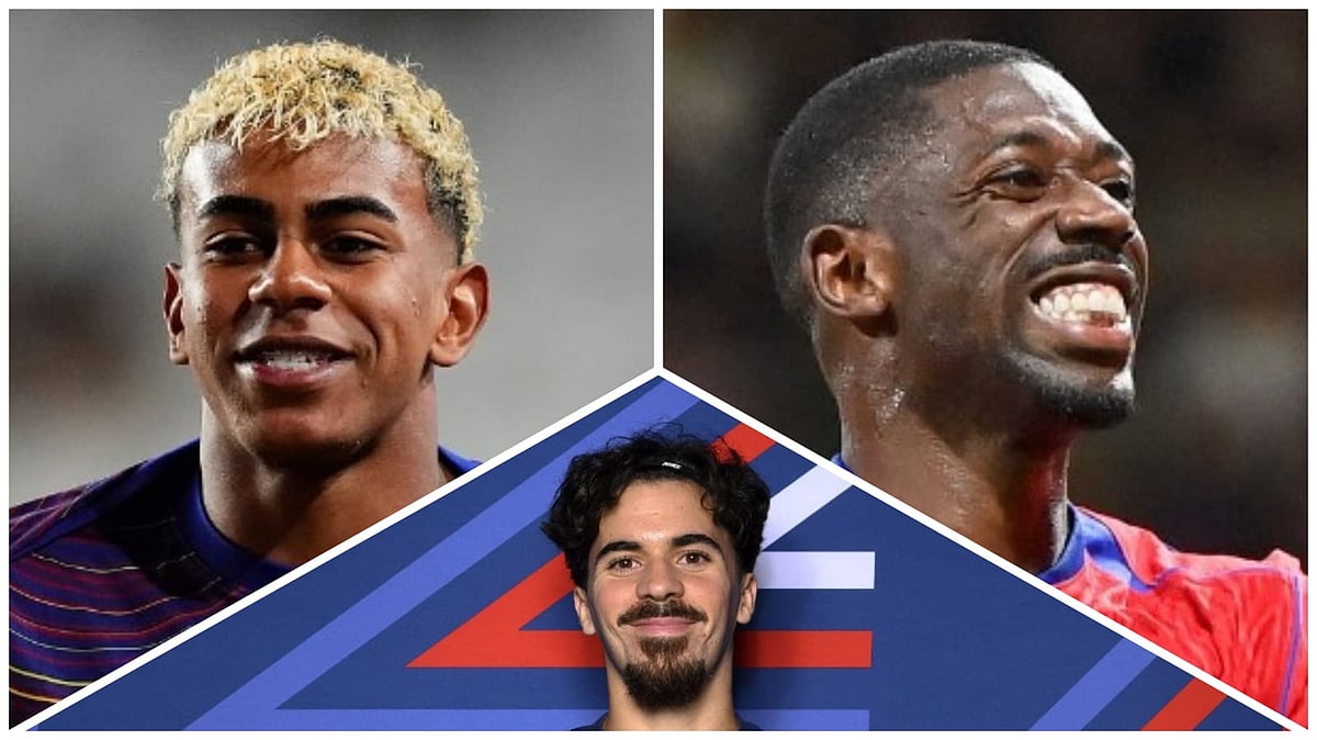 ইয়ামাল (বাঁয়ে), দেম্বেলে ও ভিতিনিয়া (নিচে)—ব্যালন ডি’অরের বড় দাবিদার তাঁরা