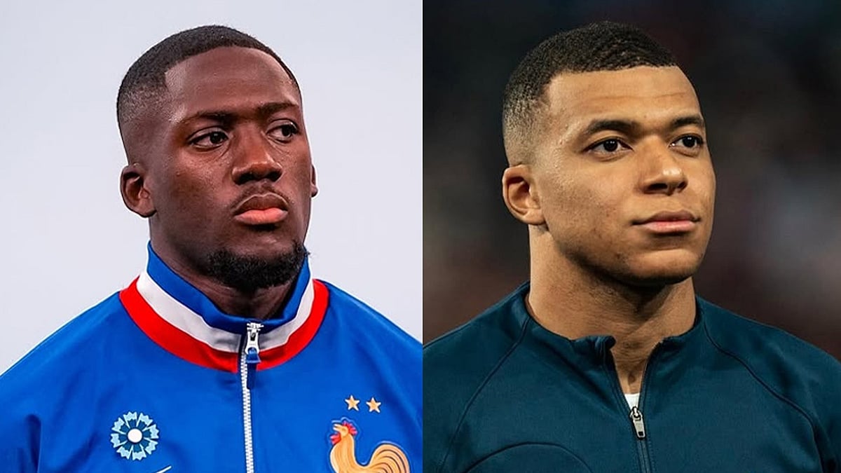 ইব্রাহিমা কোনাতে (বাঁয়ে) ও কিলিয়ান এমবাপ্পে