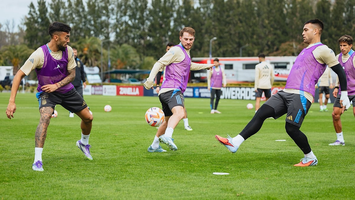 ইকুয়েডর ম্যাচের আগে আর্জেন্টিনা দলের অনুশীলন