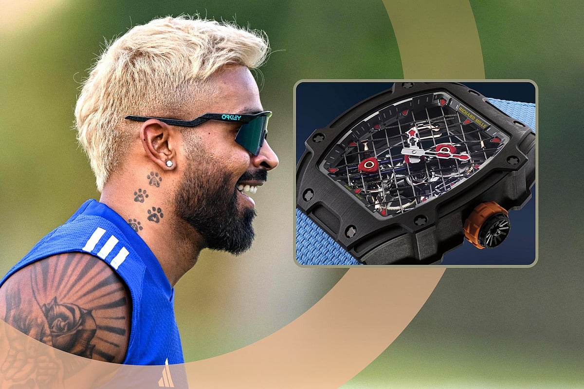 ভারতের অনুশীলনে পান্ডিয়ার হাতে দেখা গেছে রিচার্ড মিলের একটি বিশেষ সংস্করণের ঘড়ি—আরএম ২৭-০৪।