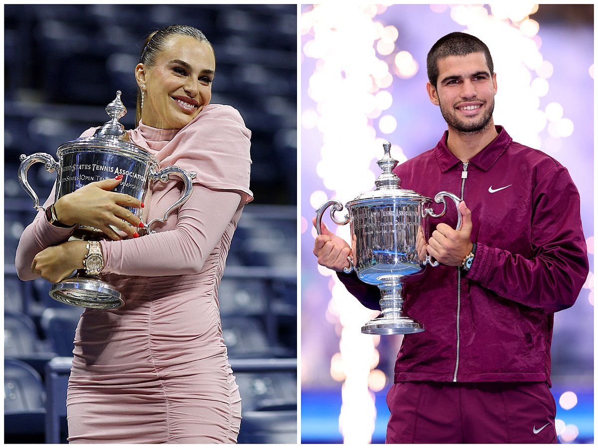 এবারের ইউএস ওপেনের দুই চ্যাম্পিয়ন আরিনা সাবালেঙ্কা ও কার্লোস আলকারাজ