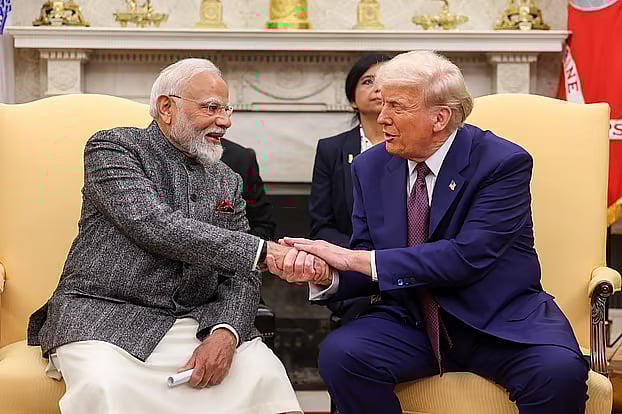 হোয়াইট হাউসে ডোনাল্ড ট্রাম্প ও নরেন্দ্র মোদি
