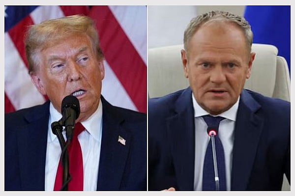 যুক্তরাষ্ট্রের প্রেসিডেন্ট ডোনাল্ড ট্রাম্প ও পোল্যান্ডের প্রধানমন্ত্রী ডোনাল্ড টাস্ক
