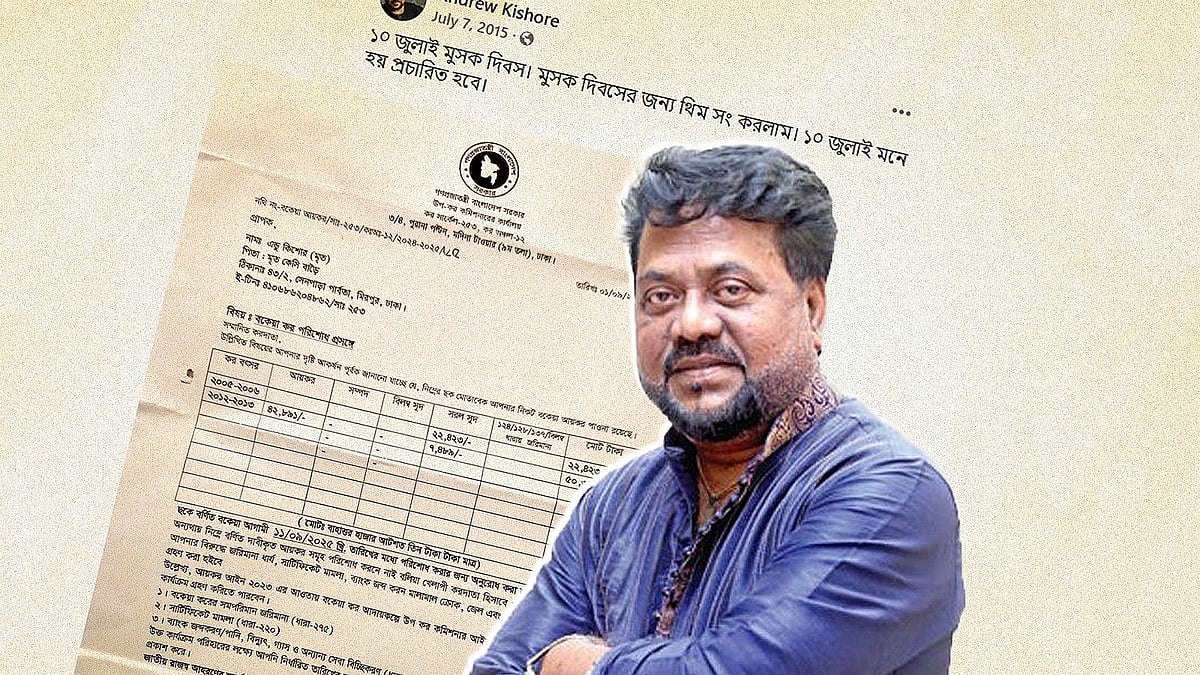 সংগীতশিল্পী এন্ড্রু কিশোরকে আয়কর পরিশোধের চিঠি পাঠিয়েছে কর অঞ্চল–১২