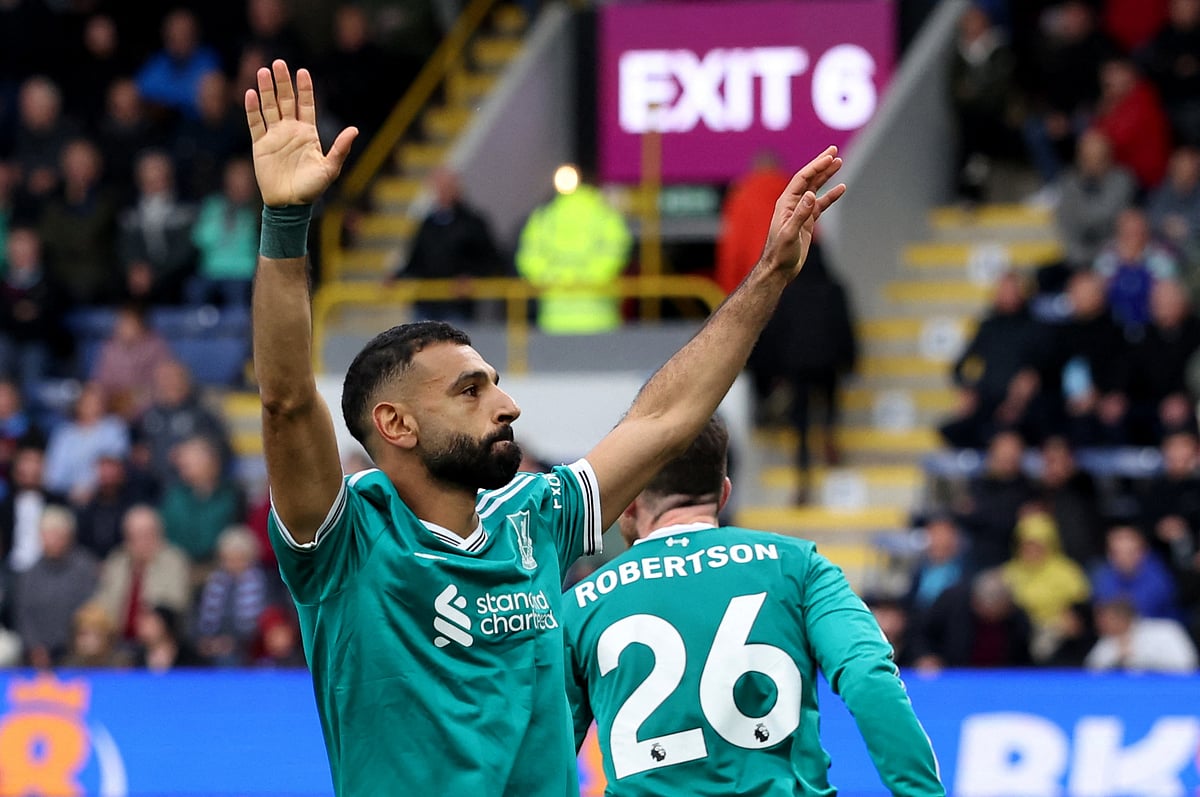 গোলের পর সালাহর উদযাপন