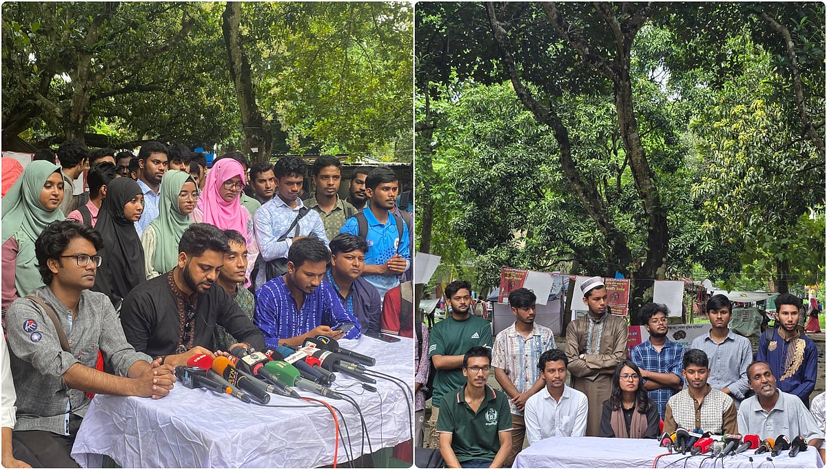 রাকসু নির্বাচনে স্বতন্ত্র প্রার্থীদের সমন্বয়ে পৃথক সংবাদ সম্মেলন করে ‘আংশিক’ দুটি প্যানেল ঘোষণা করা হয়। রোববার দুপুরে বিশ্ববিদ্যালয়ের পরিবহন মার্কেটে