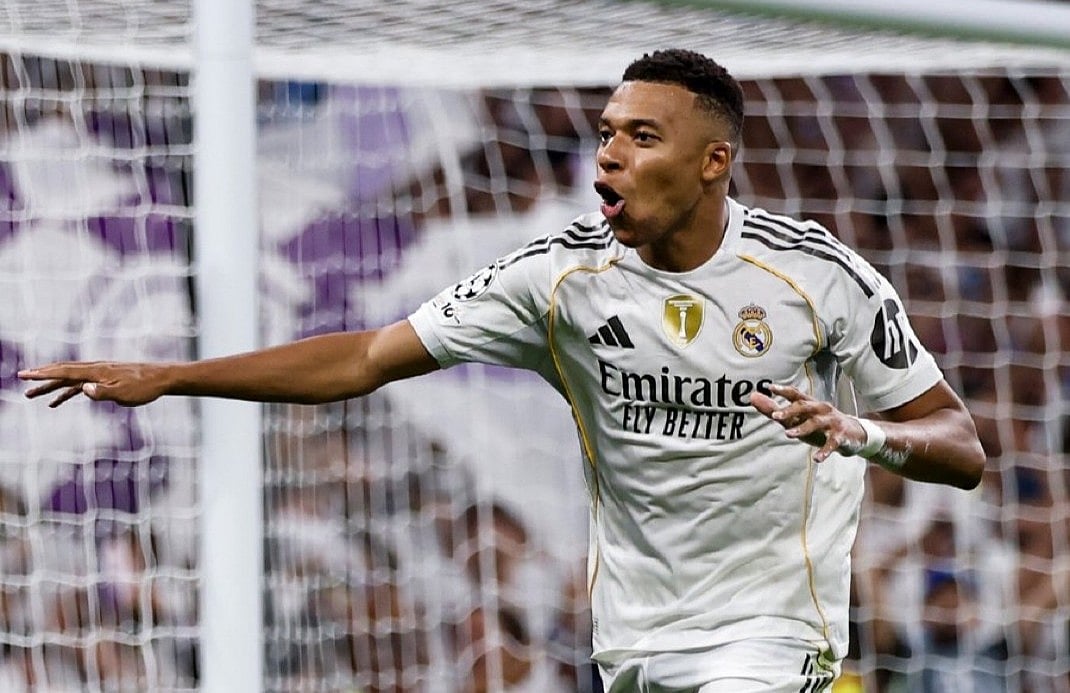 কিলিয়ান এমবাপ্পের গোল উদ্‌যাপন