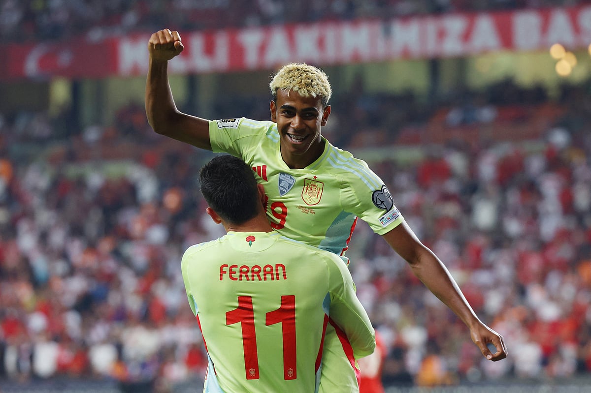 লামিনে ইয়ামালদের দল ফিফা র‍্যাঙ্কিংয়ের শীর্ষে উঠেছে। ছবিটি ৭ সেপ্টেম্বর বিশ্বকাপ বাছাইয়ে তুরস্কের বিপক্ষে ম্যাচে তোলা