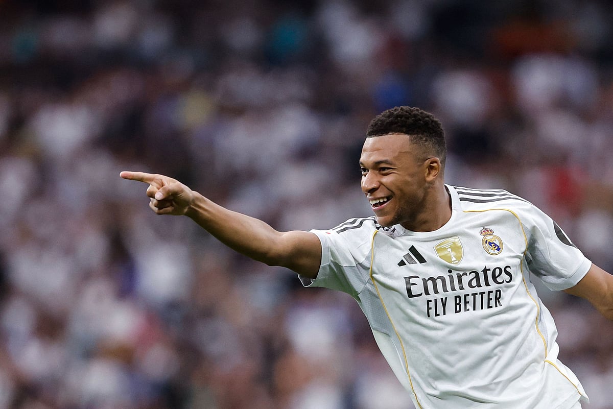 গোলের পর এমবাপ্পের উল্লাস