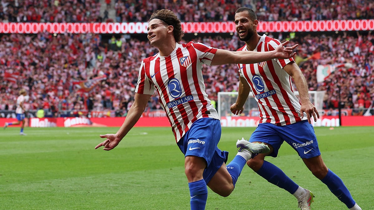 রিয়ালের বিপক্ষে আলভারেজের গোল উদ্‌যাপন