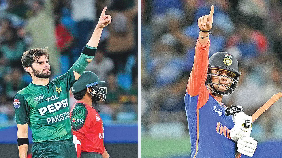 শাহিন আফ্রিদি ও অভিষেক শর্মা