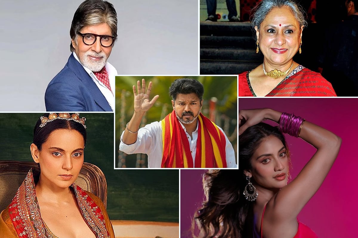 কেবল বিজয় নন, আরও অনেক ভারতীয় তারকাই অভিনয়–দুনিয়ায় থেকে রাজনীতিতে নাম লিখিয়েছিলেন। কোলাজ