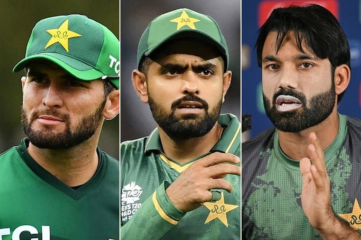 শাহিন আফ্রিদি, বাবর আজম ও মোহাম্মদ রিজওয়ান