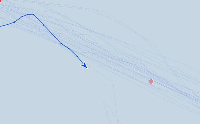লাইভ ট্র্যাকারে গ্লোবাল সুমুদ ফ্লোটিলা নৌবহরে ভাসতে থাকা একমাত্র জাহাজ ম্যারিনেট