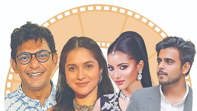 চঞ্চল চৌধুরী, মিথিলা, সিয়াম আহমেদ ও নাজিফা তুষি। কোলাজ