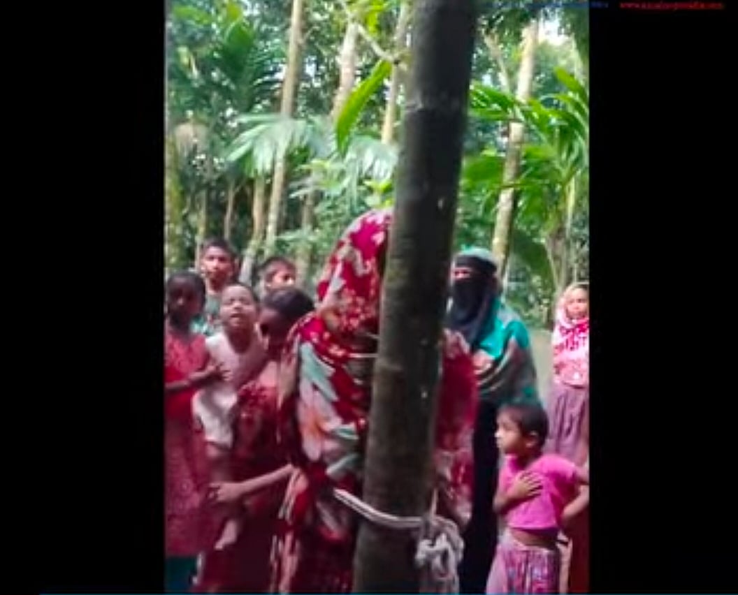 পীরগাছায় এক গৃহবধূকে গাছের সঙ্গে বেঁধে নির্যাতনের একটি ভিডিও সামাজিক যোগাযোগমাধ্যমে ছড়িয়ে পড়েছে