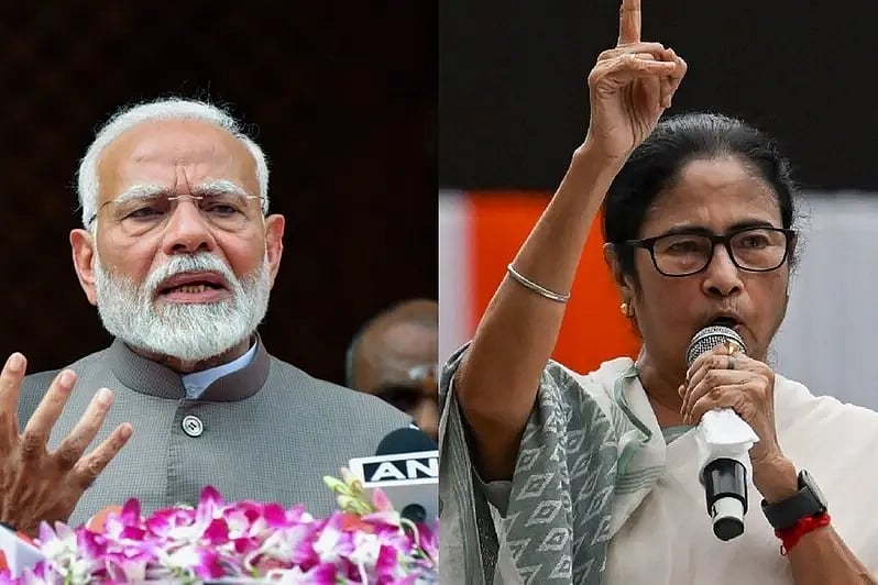 ভারতের প্রধানমন্ত্রী নরেন্দ্র মোদি ও পশ্চিমবঙ্গের মুখ্যমন্ত্রী মমতা বন্দ্যোপাধ্যায়
