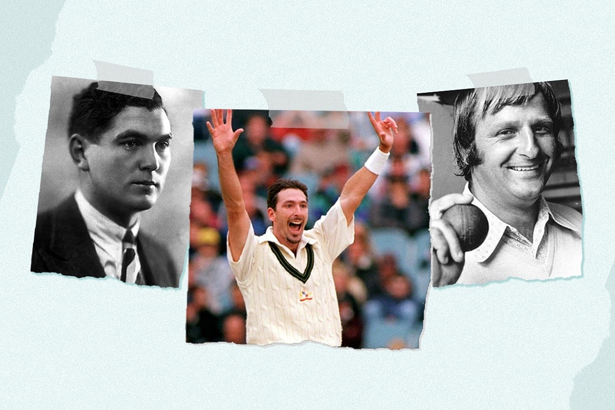 টেস্ট অভিষেকে হ্যাটট্রিক করা তিন বোলার—ইংল্যান্ডের পেসার মরিস অ্যালম, অস্ট্রেলিয়ার পেসার ডেমিয়েন ফ্লেমিং ও নিউজিল্যান্ডের অফ স্পিনার পিটার পেথেরিক।