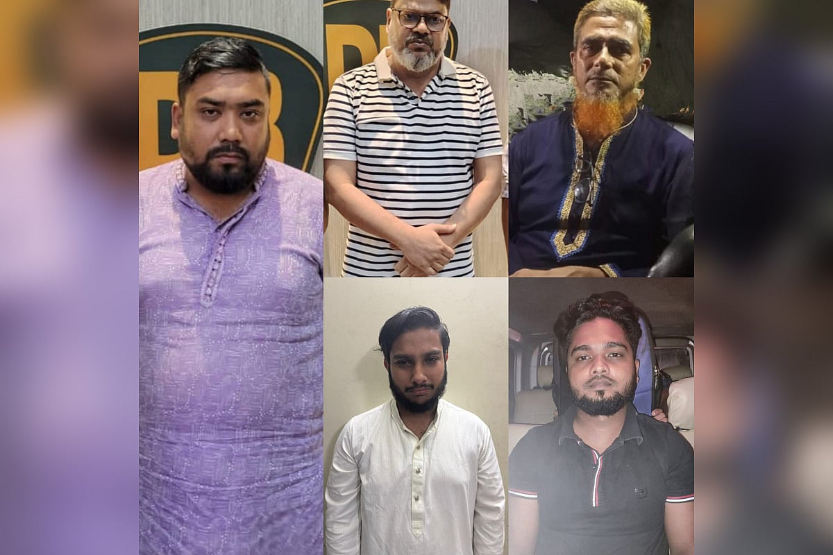 গ্রেপ্তার হওয়া পাঁচ ব্যক্তি