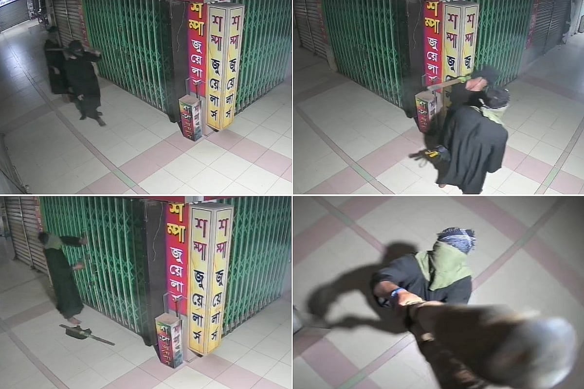 রাজধানীর মালিবাগের ফরচুন শপিং মলের শম্পা জুয়েলার্স থেকে স্বর্ণালংকার চুরি হয়েছে। ক্লোজড সার্কিট (সিসিটিভি) ক্যামেরায় ধরা পড়েছে এই চুরির ঘটনা