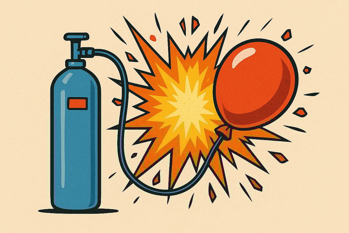 সিলিন্ডার থেকে বিস্ফোরণের প্রতীকী ছবি