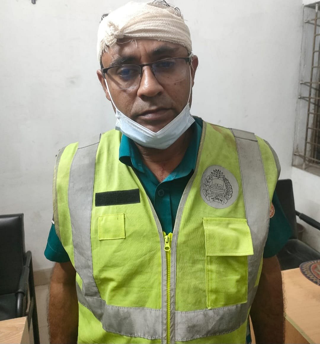 আহত ট্রাফিক পুলিশ সদস্য মো. সাঈদ