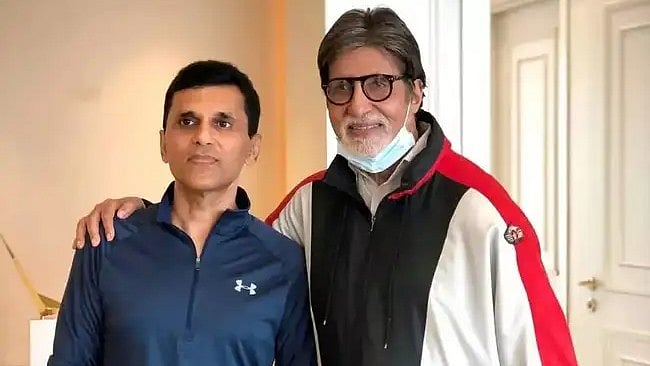 অমিতাভ বচ্চনের সঙ্গে আনন্দ পণ্ডিত। এক্স থেকে