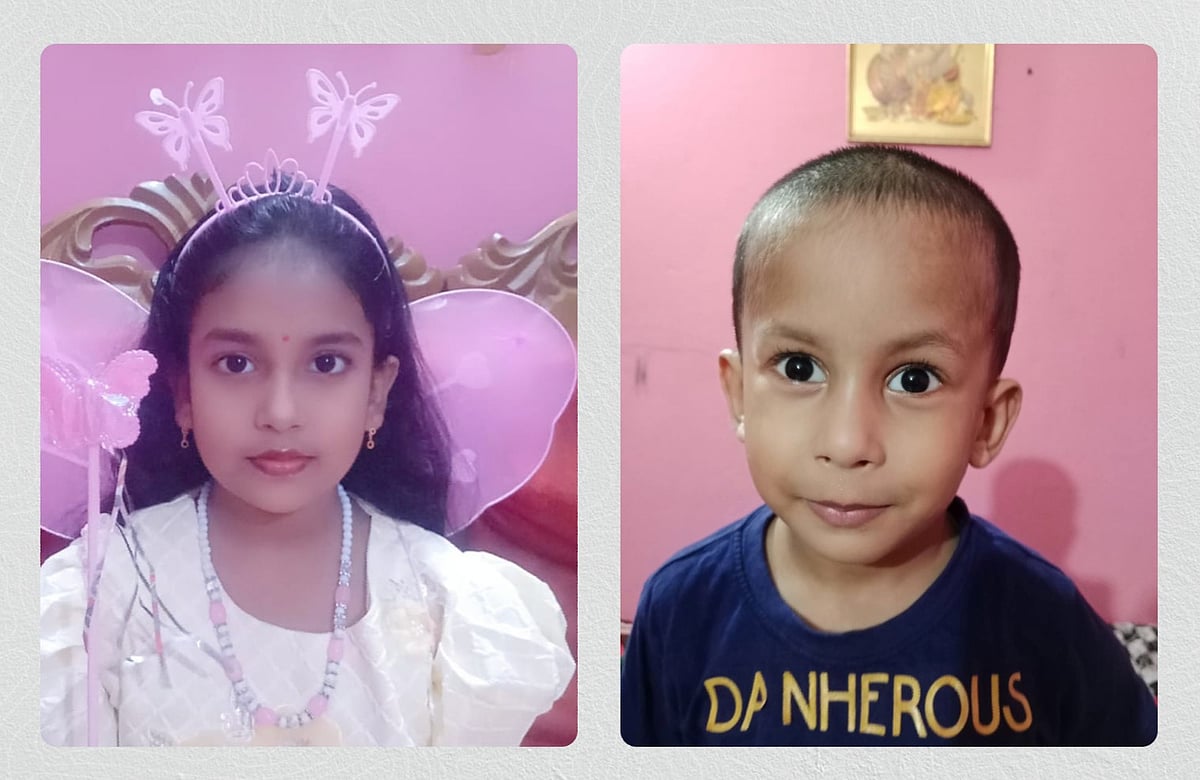 নোয়াখালীতে গ্যাস বিস্ফোরণে দগ্ধ হয়ে মারা যাওয়া ঐর্দিকা (৮) ও তার ছোট ভাই তূর্য (৪)