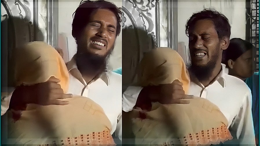 রিপন মিয়া মাকে জড়িয়ে ধরে কাঁদছেন